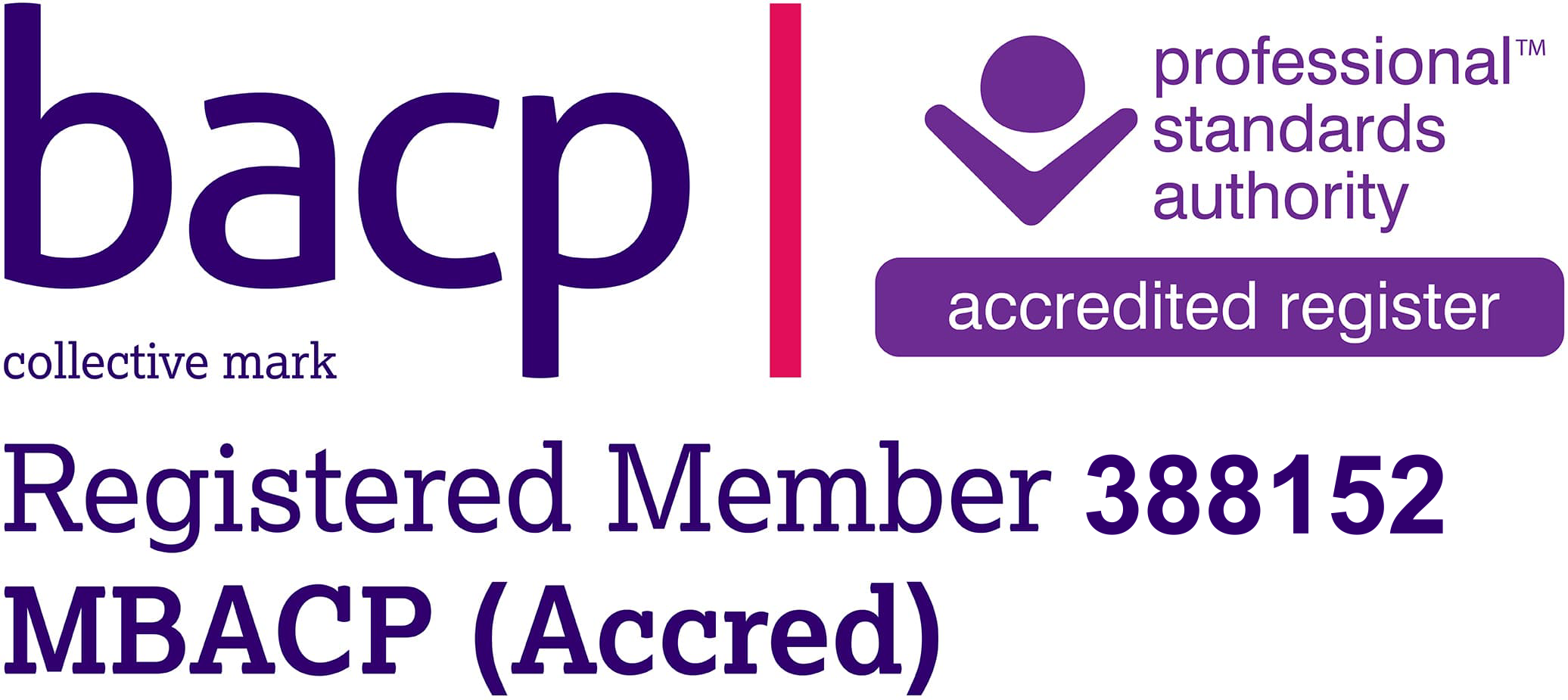BACP accredited register member logo